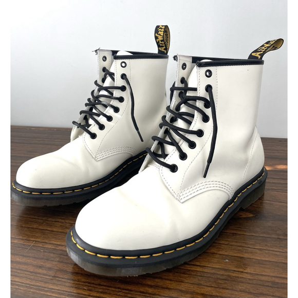 Dr. Martens Other - Dr Martens 1460 White Combat Punk Lace Up Boots Men's Size 10 Women’s 11